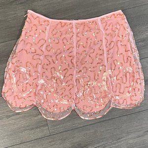 Betsey Johnson - Pink Sequin Mini Skirt